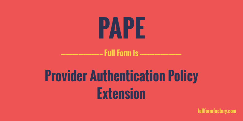 pape-full-form