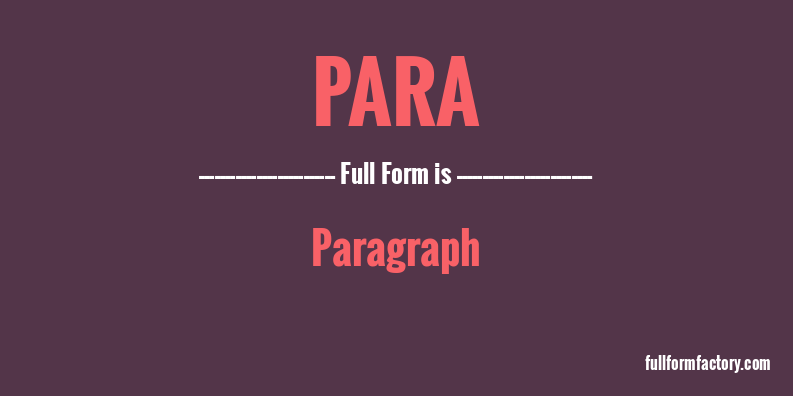 para-full-form