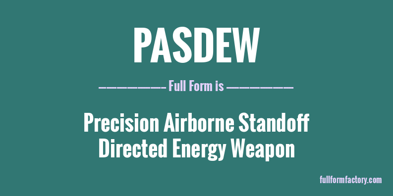 pasdew-full-form