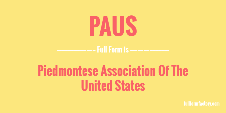 paus-full-form