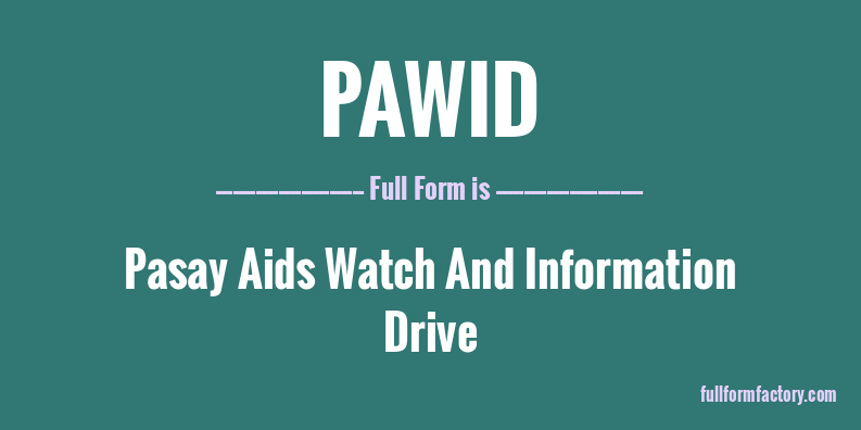 pawid-full-form