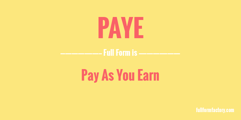 paye-full-form