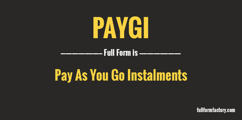 paygi-full-form