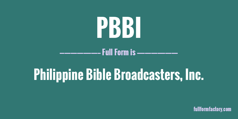 pbbi-full-form