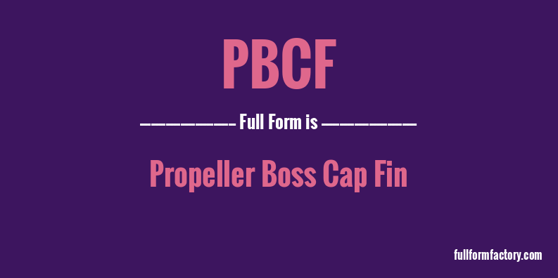 pbcf-full-form
