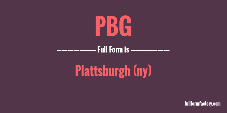 pbg-full-form
