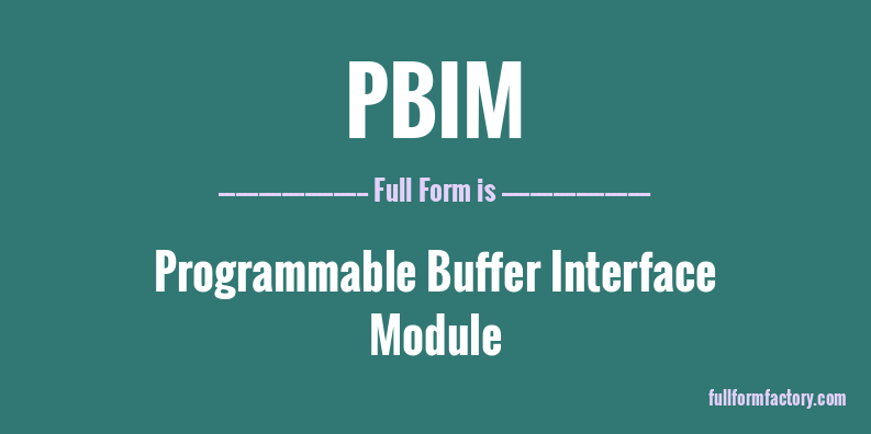 pbim-full-form