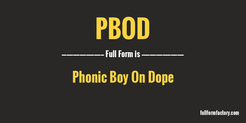 pbod-full-form