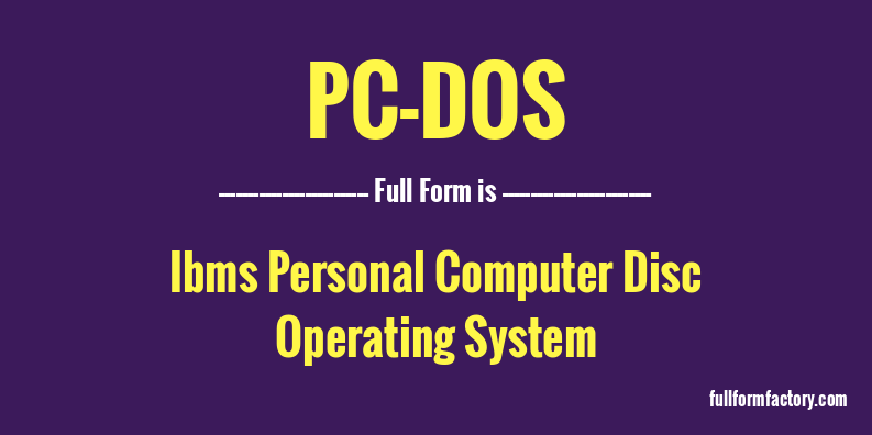 pc-dos-full-form
