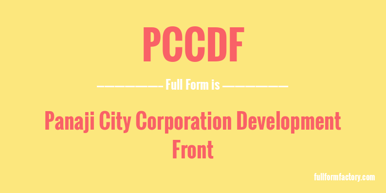 pccdf-full-form