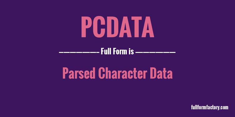 pcdata-full-form