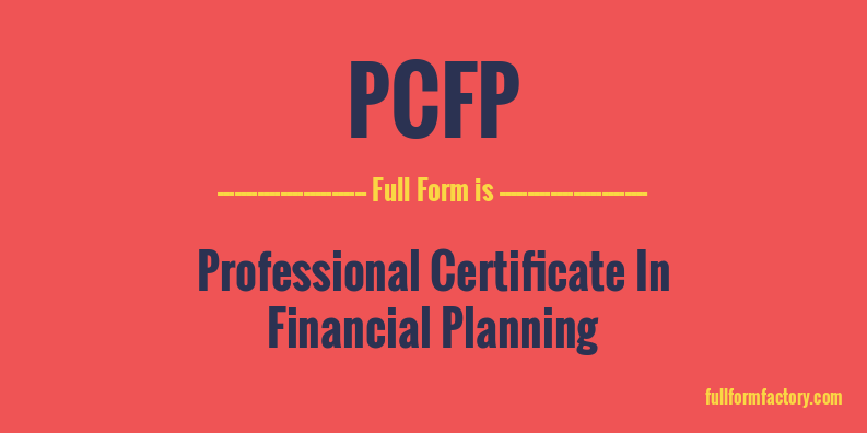 pcfp-full-form