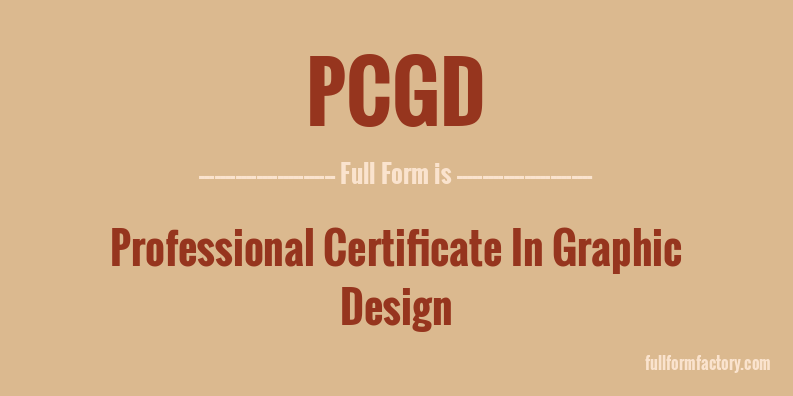 pcgd-full-form
