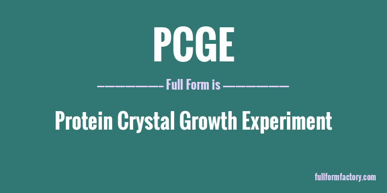 pcge-full-form