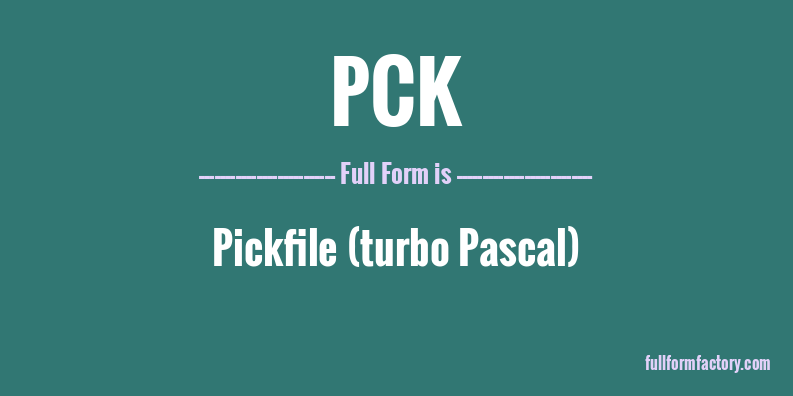 pck-full-form