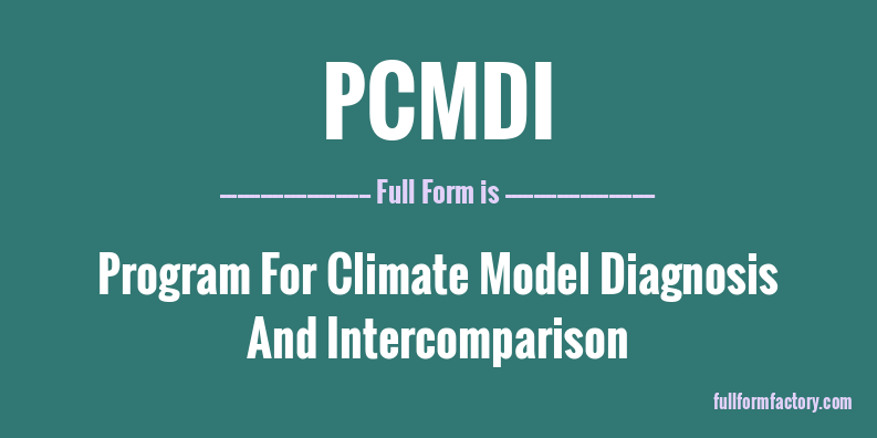 pcmdi-full-form