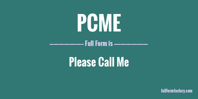 pcme-full-form