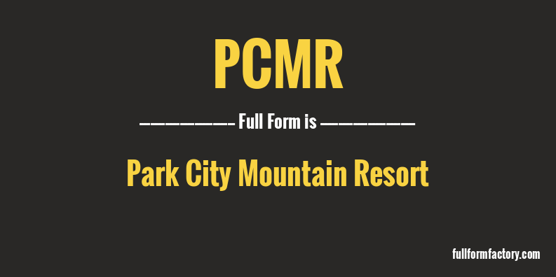 pcmr-full-form