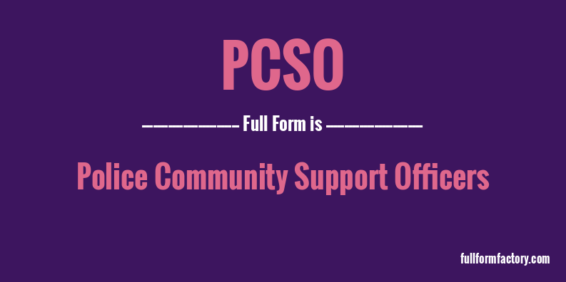 pcso-full-form