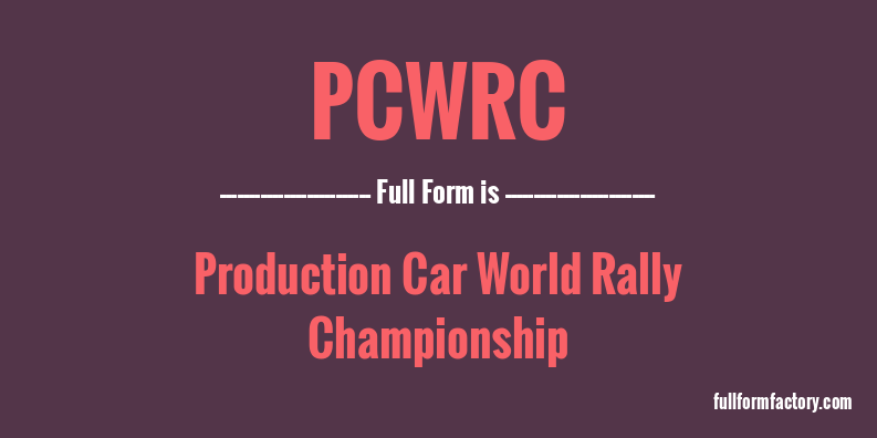 pcwrc-full-form