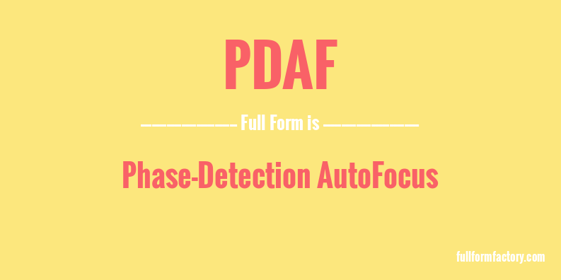 pdaf-full-form