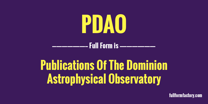 pdao-full-form