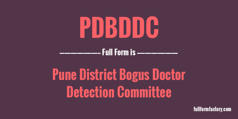 pdbddc-full-form