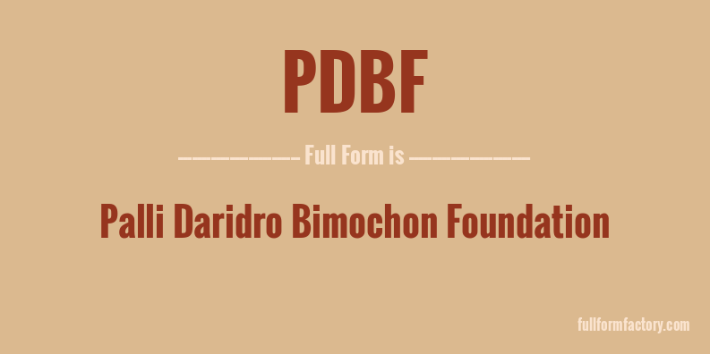 pdbf-full-form