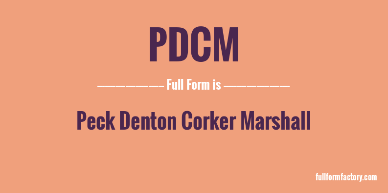pdcm-full-form