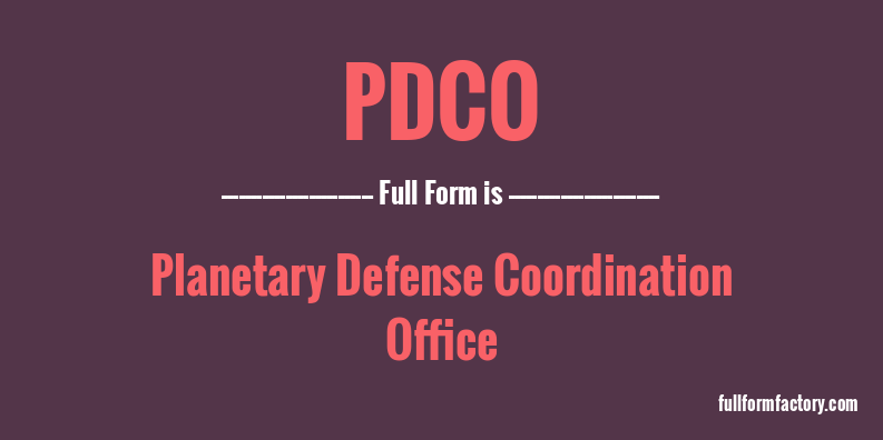pdco-full-form