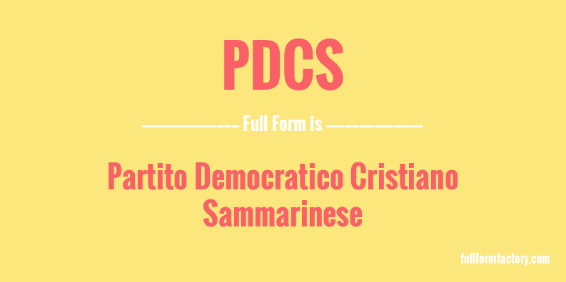 pdcs-full-form