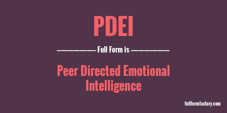 pdei-full-form