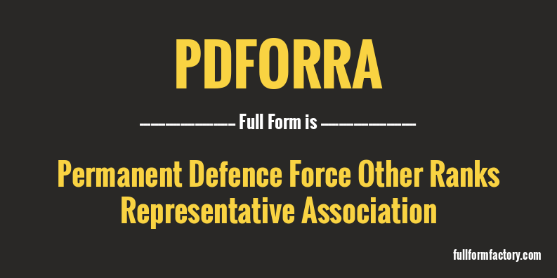 pdforra-full-form
