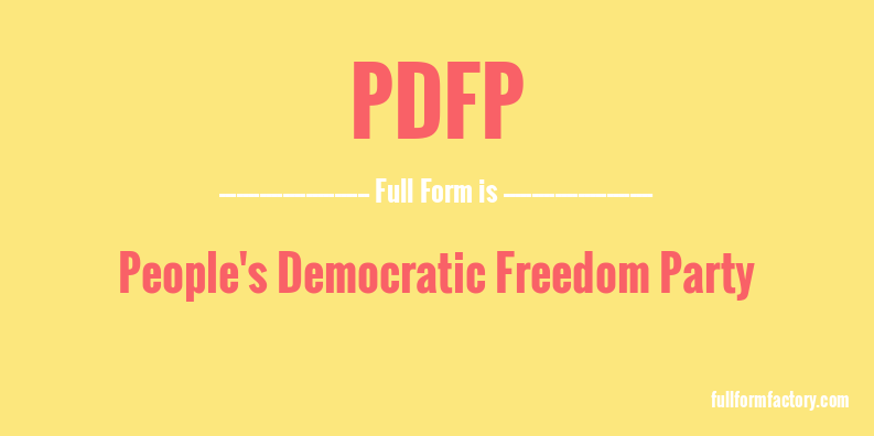 pdfp-full-form