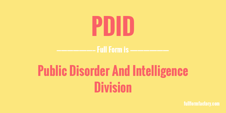 pdid-full-form