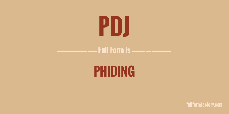 pdj-full-form