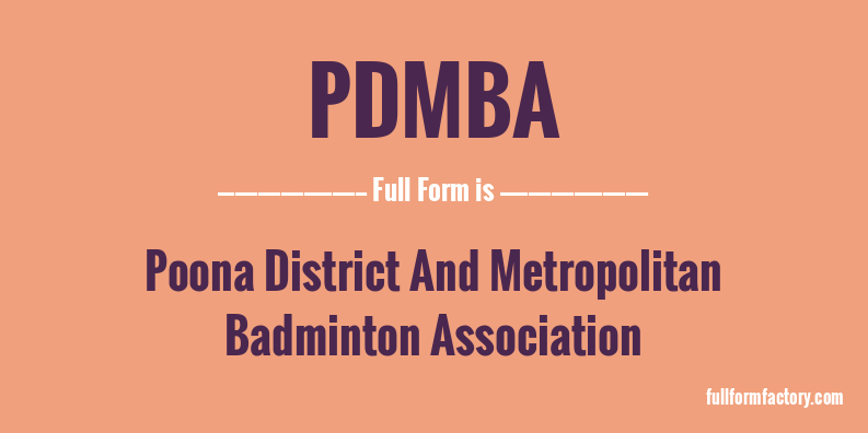pdmba-full-form