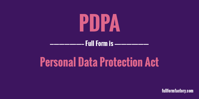 pdpa-full-form