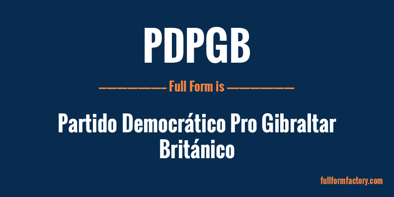 pdpgb-full-form