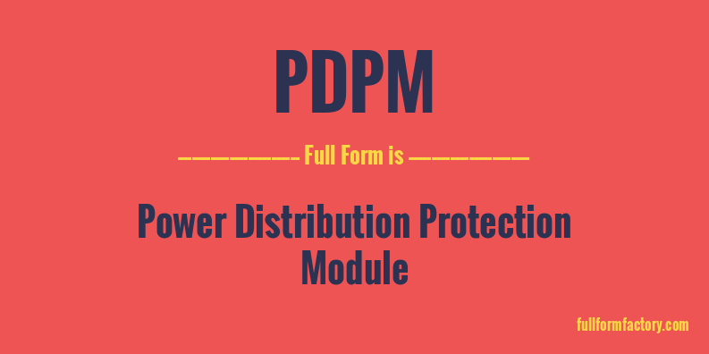 pdpm-full-form