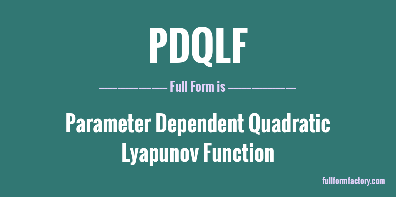 pdqlf-full-form