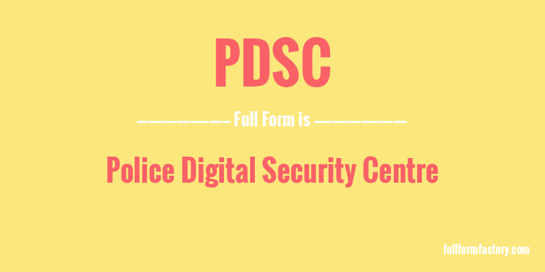 pdsc-full-form