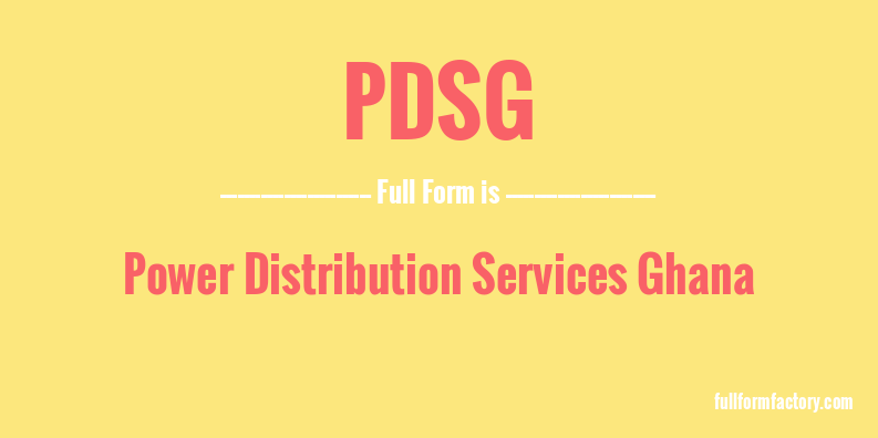 pdsg-full-form