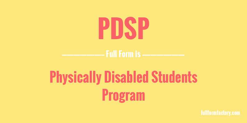 pdsp-full-form
