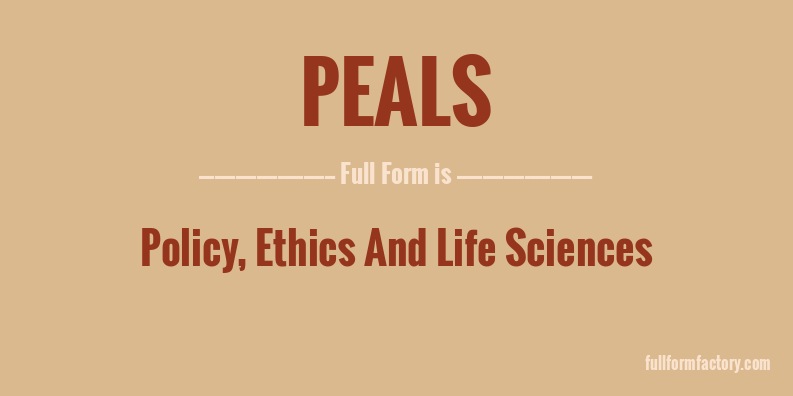 peals-full-form