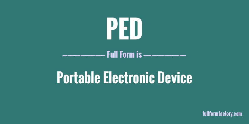 ped-full-form
