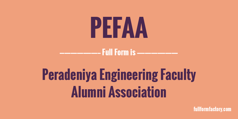 pefaa-full-form