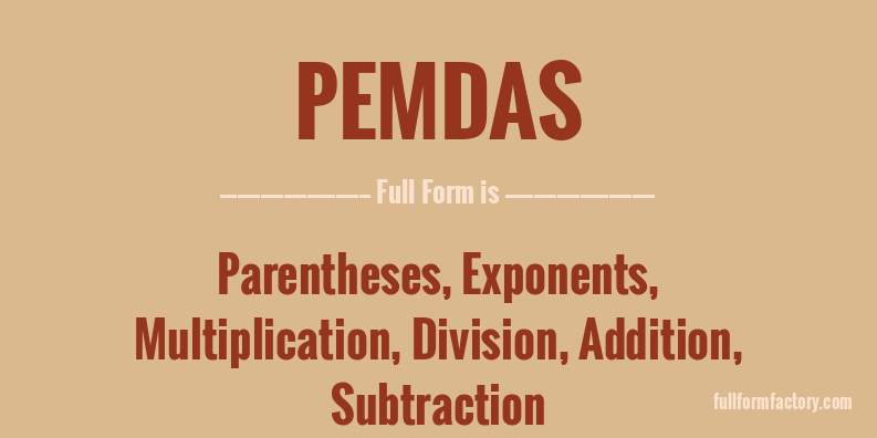 pemdas-full-form