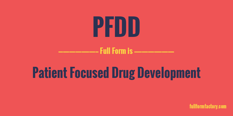 pfdd-full-form