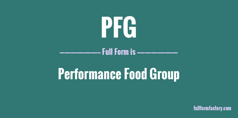 pfg-full-form